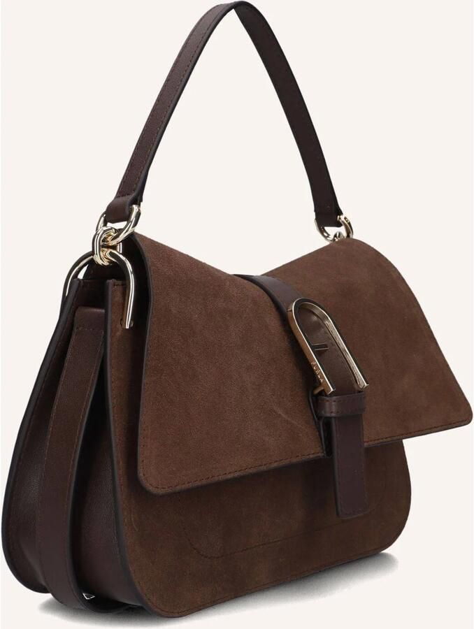 Furla Schoudertassen Flow M Top Handle Bruin - Foto 3