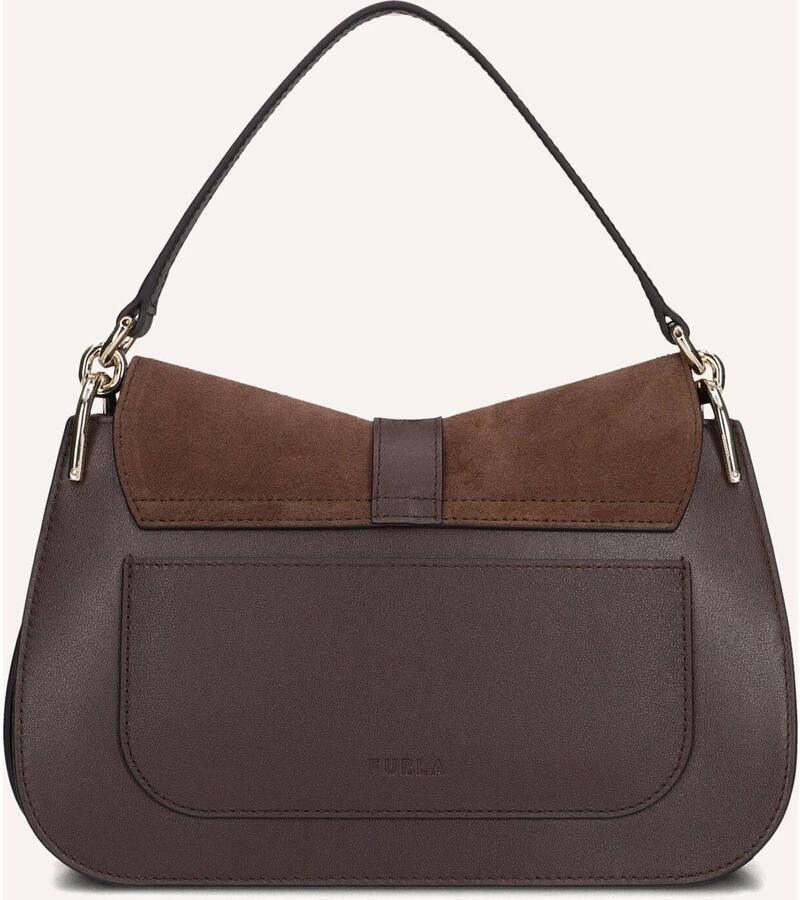 Furla Schoudertassen Flow M Top Handle Bruin - Foto 2