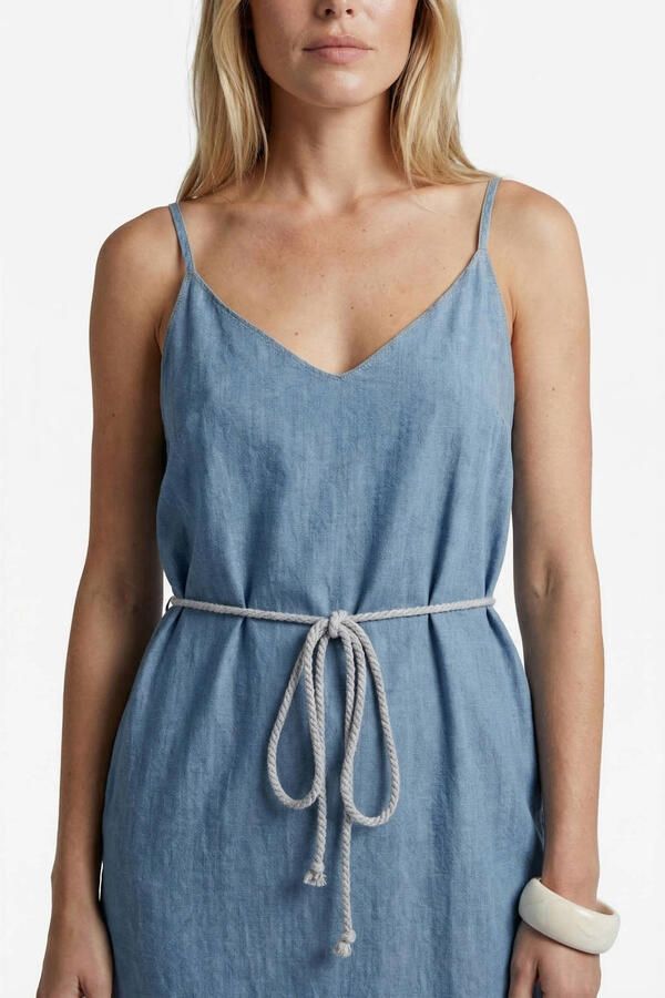 G-maxx A-lijn jurk medium blue denim