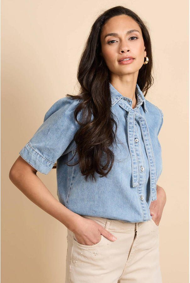 G-maxx blouse light blue denim