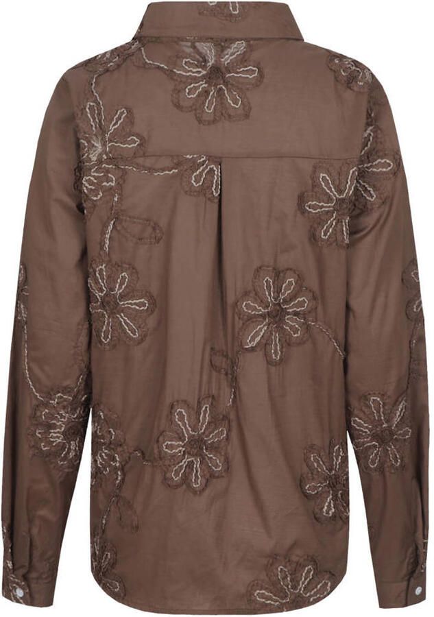 G-maxx blouse met borduursels bruin - Foto 2