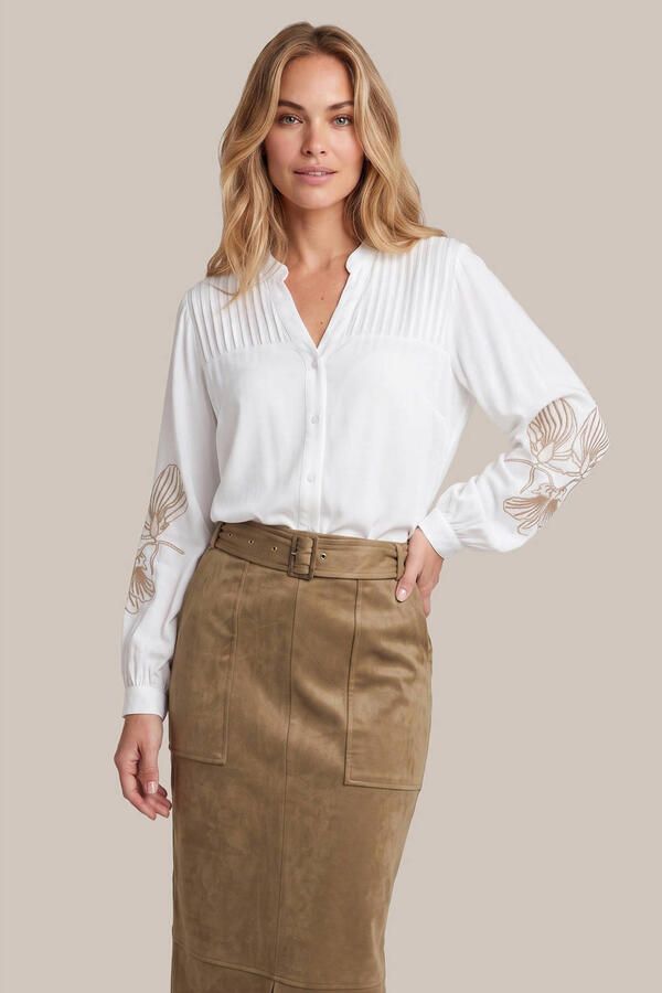 G-maxx blouse met borduursels wit