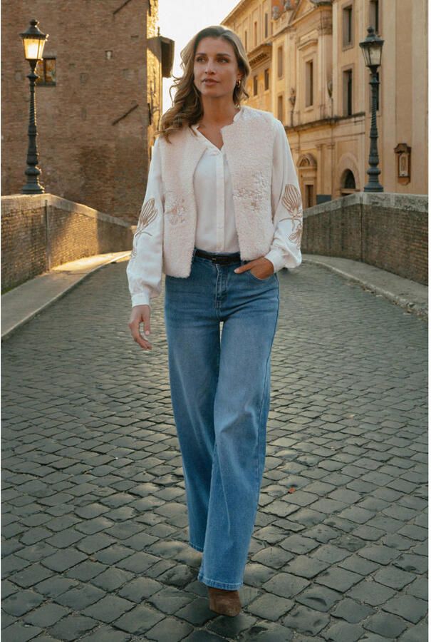 G-maxx blouse met borduursels wit - Foto 2