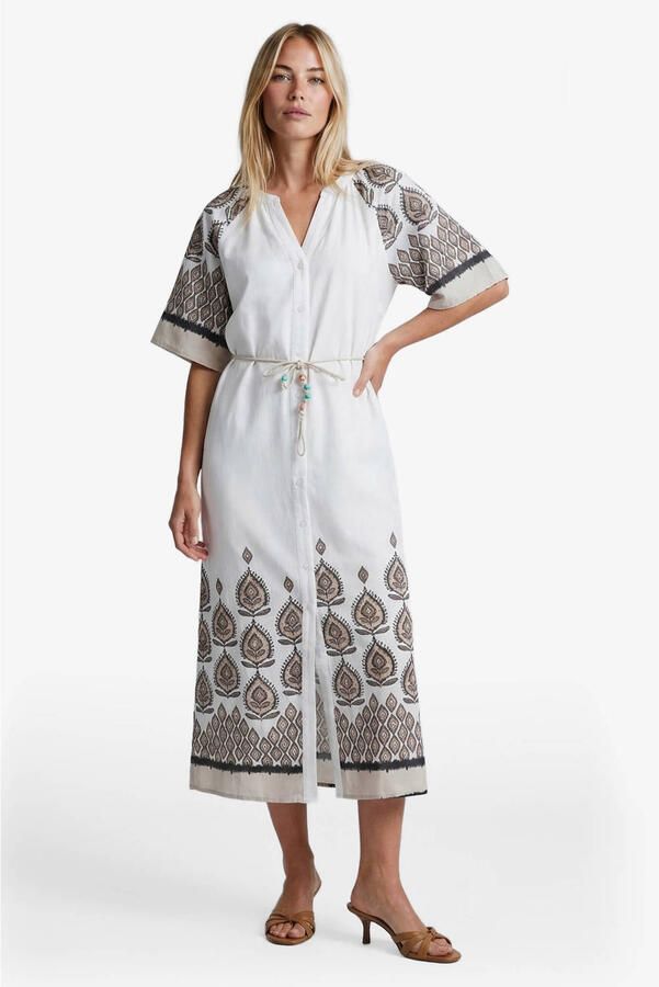 G-maxx blousejurk met paisley print ecru