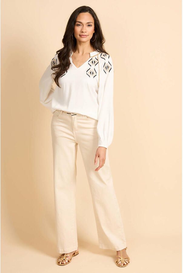 G-maxx Blythe jeans wide leg jeans crème