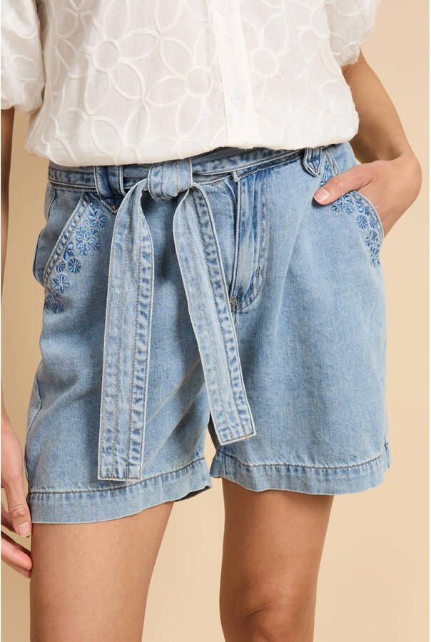 G-maxx denim straight regular waist short light blue denim