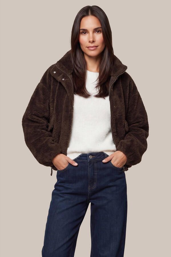 G-maxx faux fur jas bruin