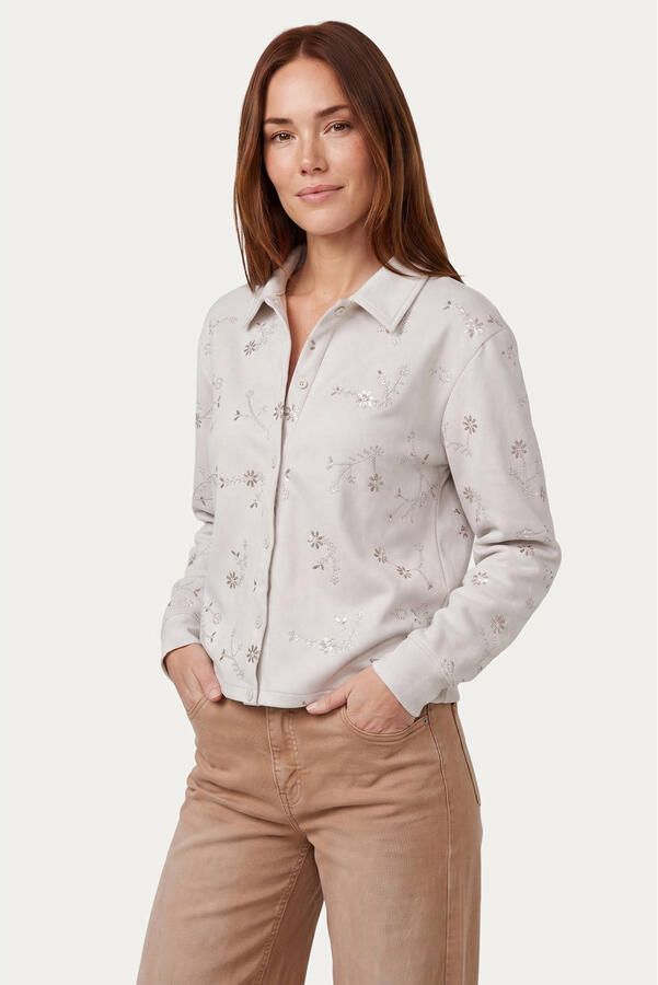 G-maxx blouse met pailletten ecru