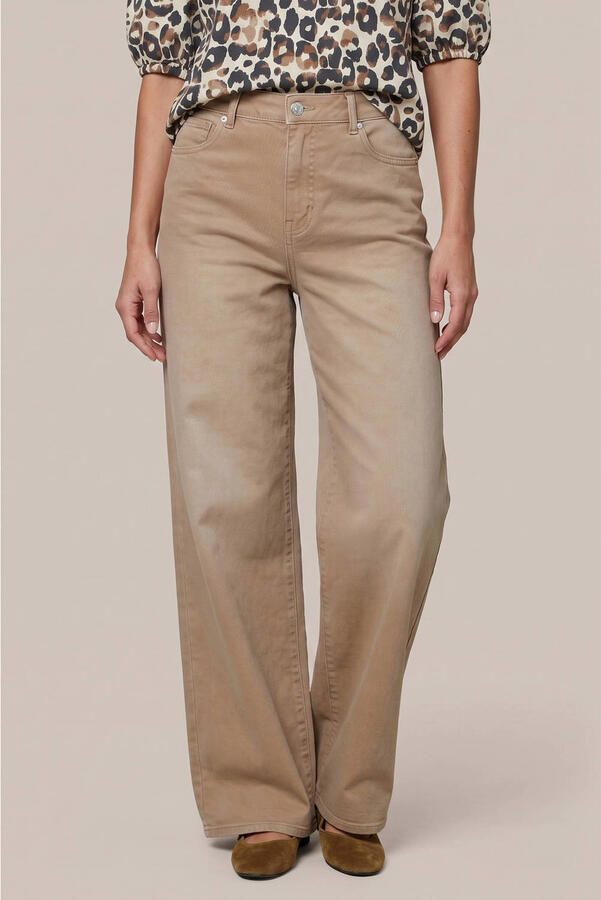 G-maxx Neona wide leg jeans lichtbruin