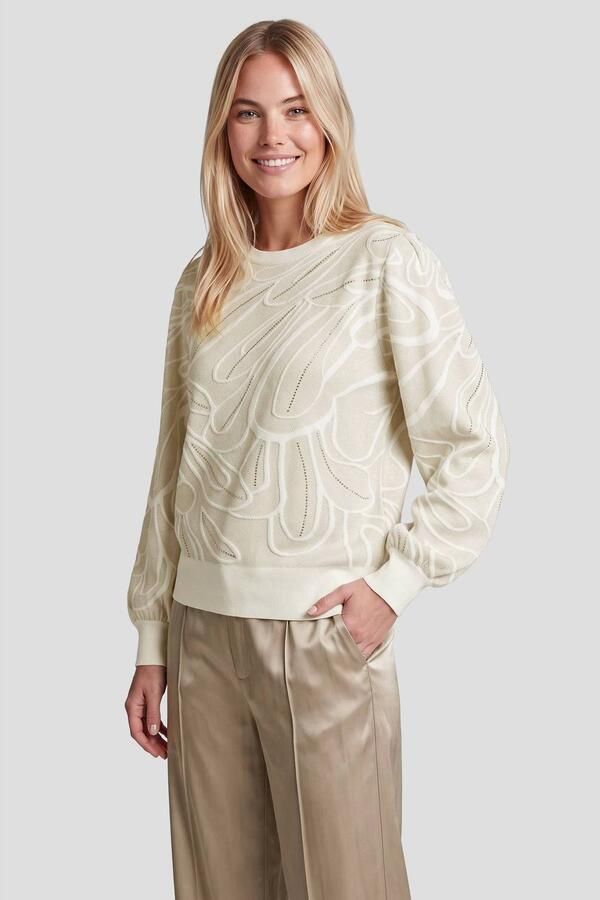 G-maxx pullover met strass-steentjes beige