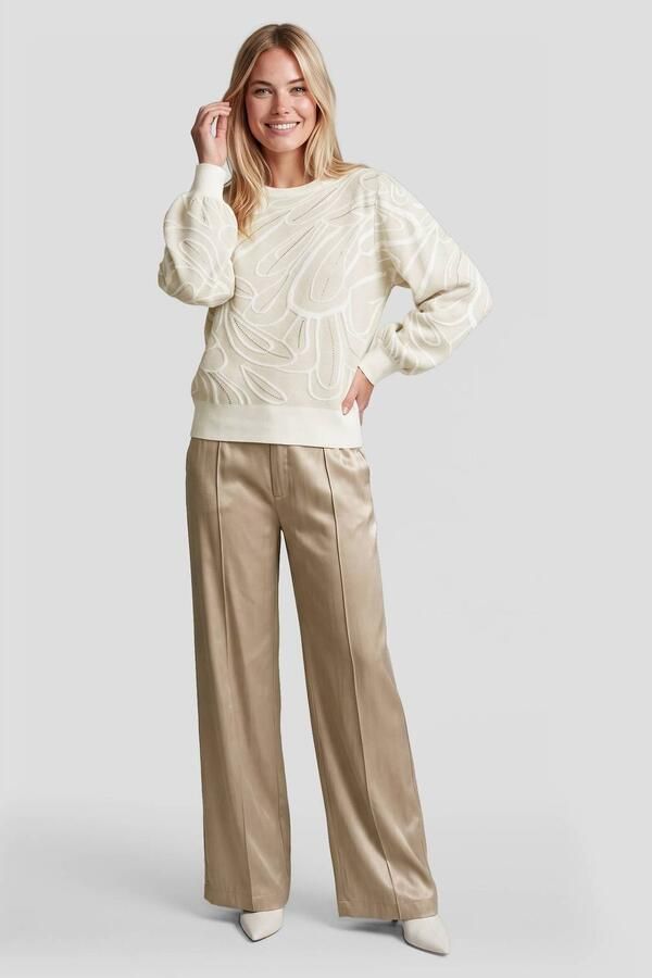 G-maxx pullover met strass-steentjes beige - Foto 3