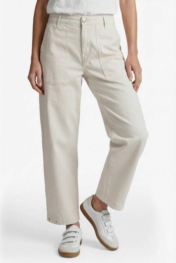 G-maxx Saara high waist barrel jeans zand