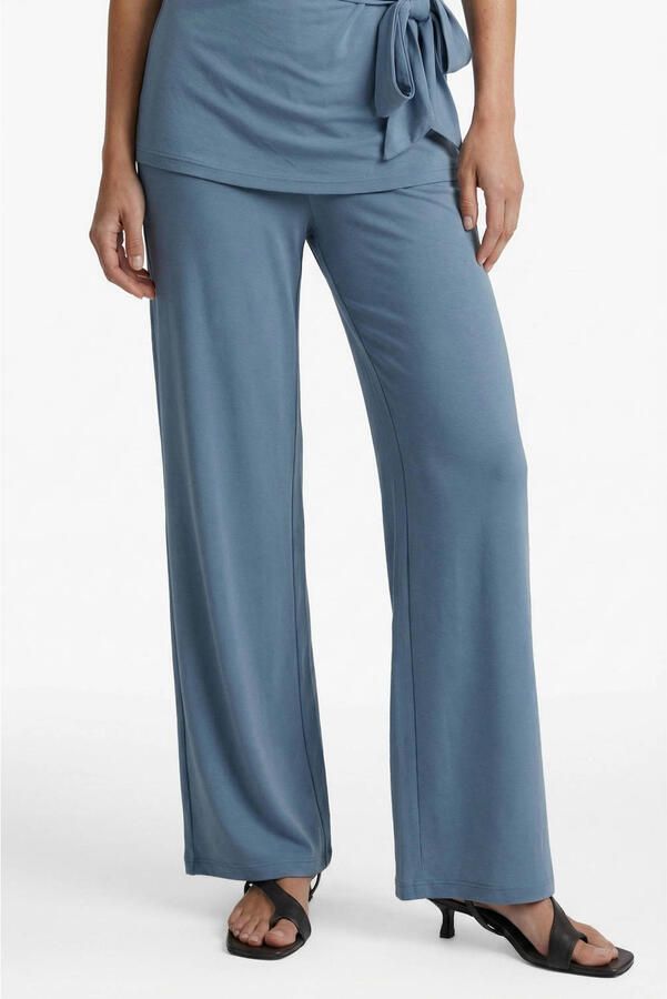 G-maxx straight regular waist broek blauw