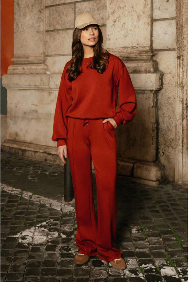 G-maxx sweater met studs rood - Foto 3