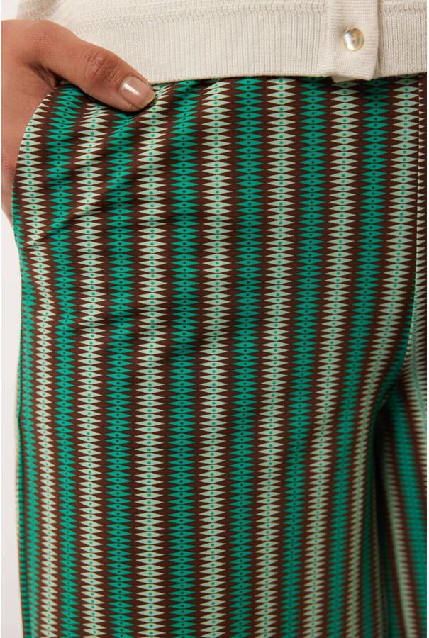 G-maxx wide leg high waist broek groen - Foto 2