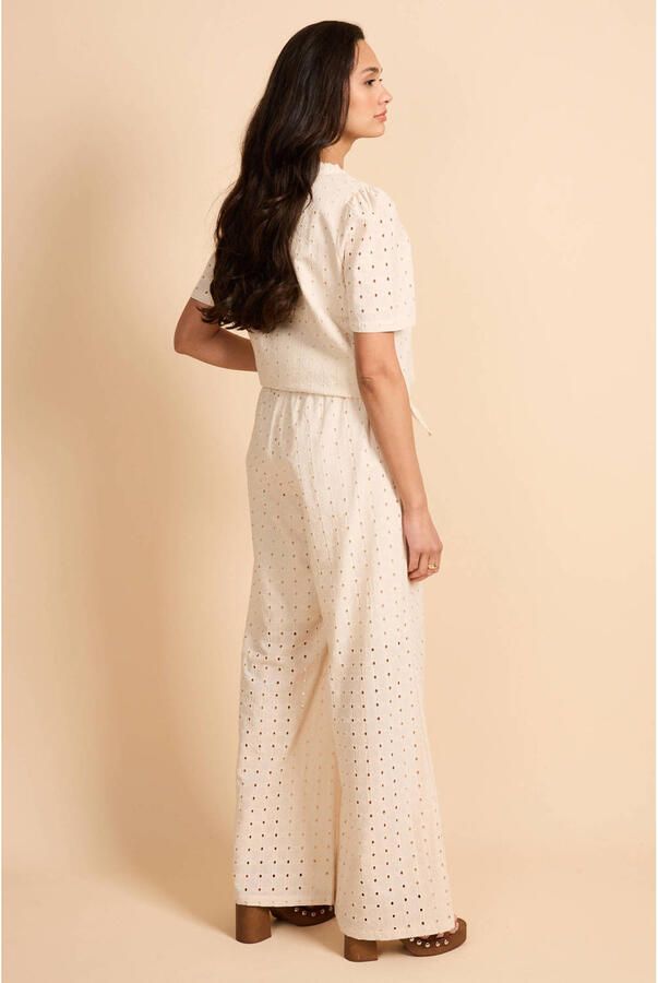 G-maxx wide leg regular waist casual broek crème - Foto 3