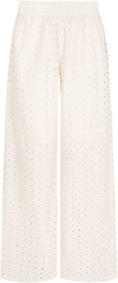G-maxx wide leg regular waist casual broek crème