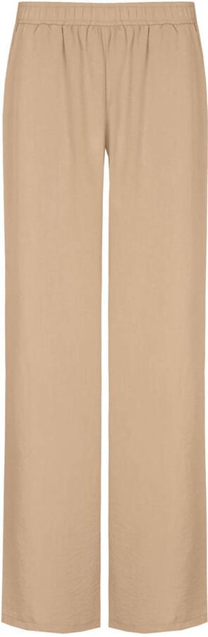 G-maxx wide leg regular waist casual broek lichtbruin - Foto 3