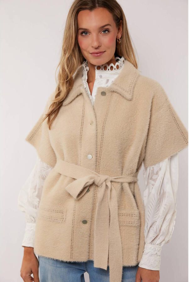 G-maxx X Froukje wikkelvest vest beige - Foto 2