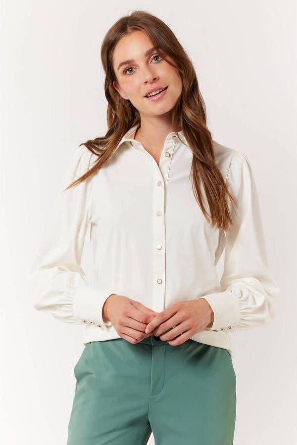 G-maxx X Froukje blouse Gwynne van travelstof wit