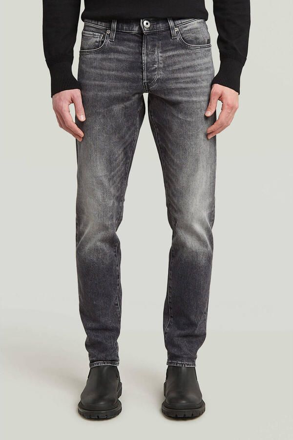 G-STAR RAW Heren Jeans 3301 Regular Tapered Lichtgrijs