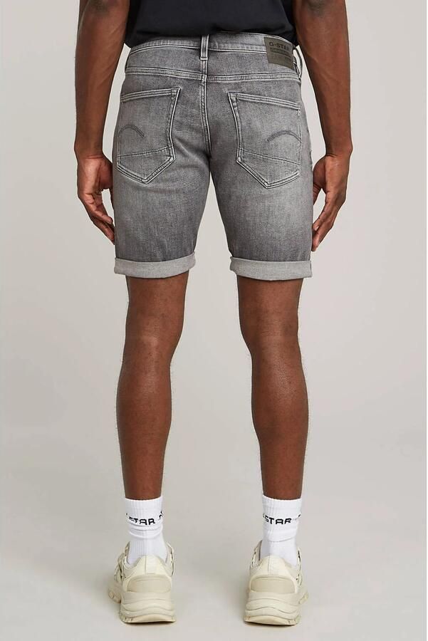 G-STAR slim denim short 3301 sun faded gunmetal - Foto 2