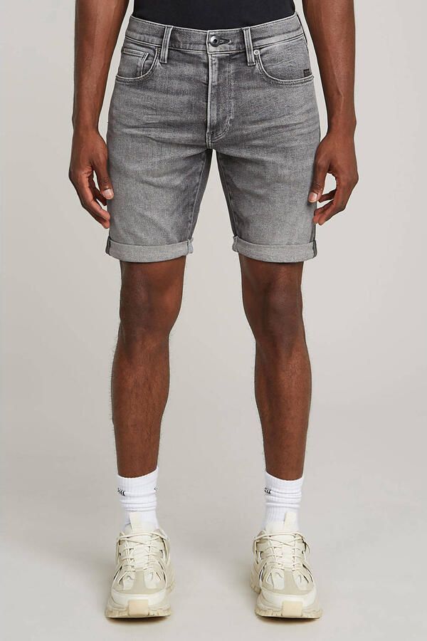 G-STAR slim denim short 3301 sun faded gunmetal