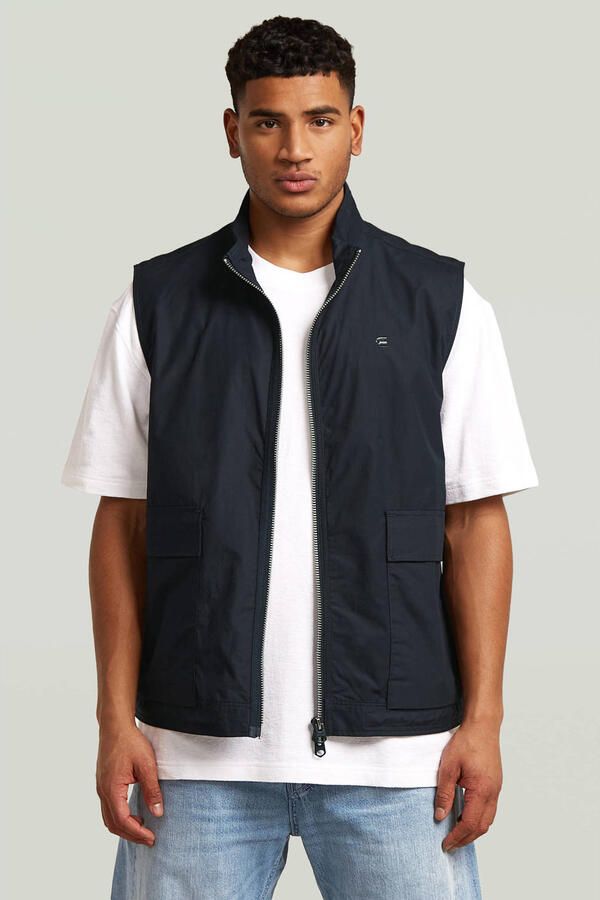 G-Star RAW Lightweight Summer Gilet Donkerblauw Heren