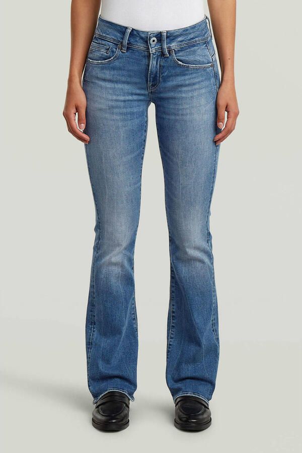 G-Star RAW Midge Bootcut Jeans Midden blauw Dames