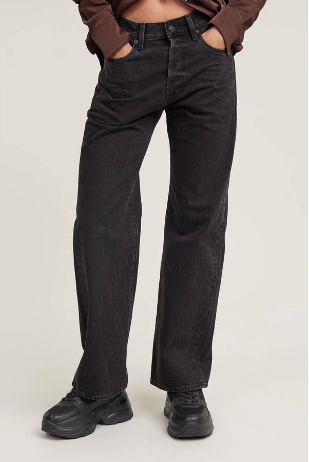 G-Star Raw Straight Jeans D25372-D772 BOWEY 3D-G756 WORN IN BLACK OBSIDIAN