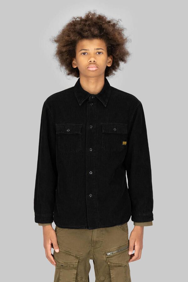 G-Star RAW Overhemd CPO Padded voor jongens Zwart jongens