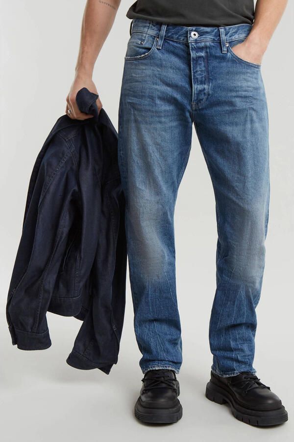 G-Star RAW Dakota Regular Straight Jeans Midden blauw Heren