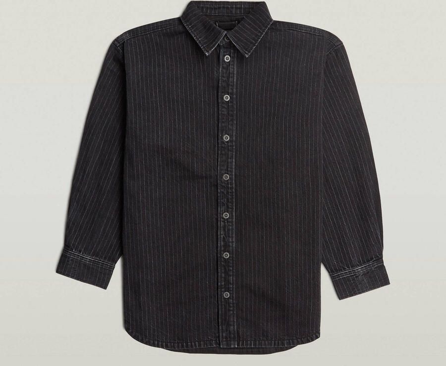 G-STAR denim blouse met krijtstreep black denim - Foto 2