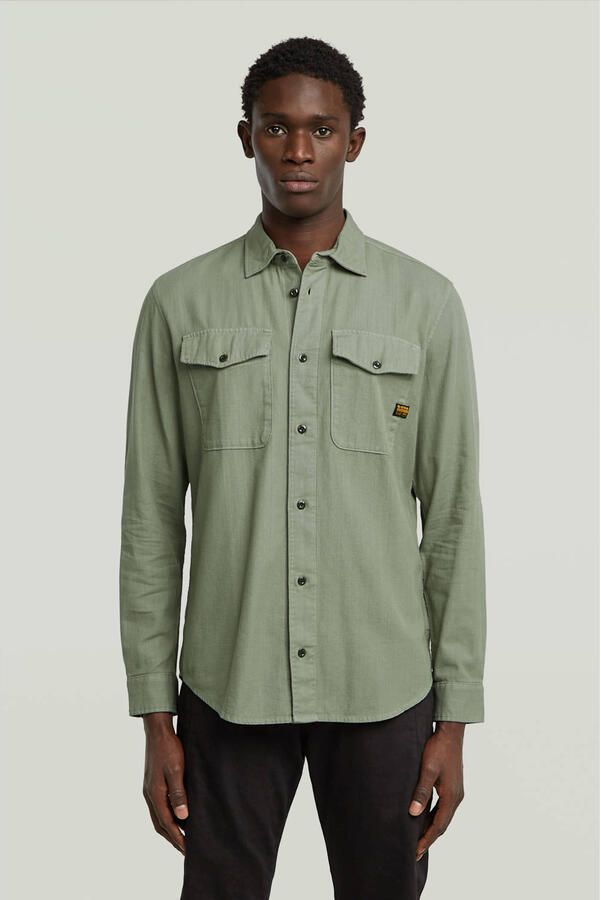 G-Star RAW Jeans overhemd Marine Slim met klepzakken - Foto 2