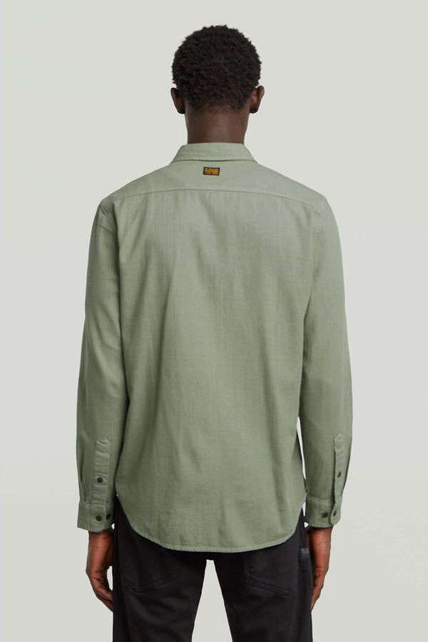G-Star RAW Jeans overhemd Marine Slim met klepzakken