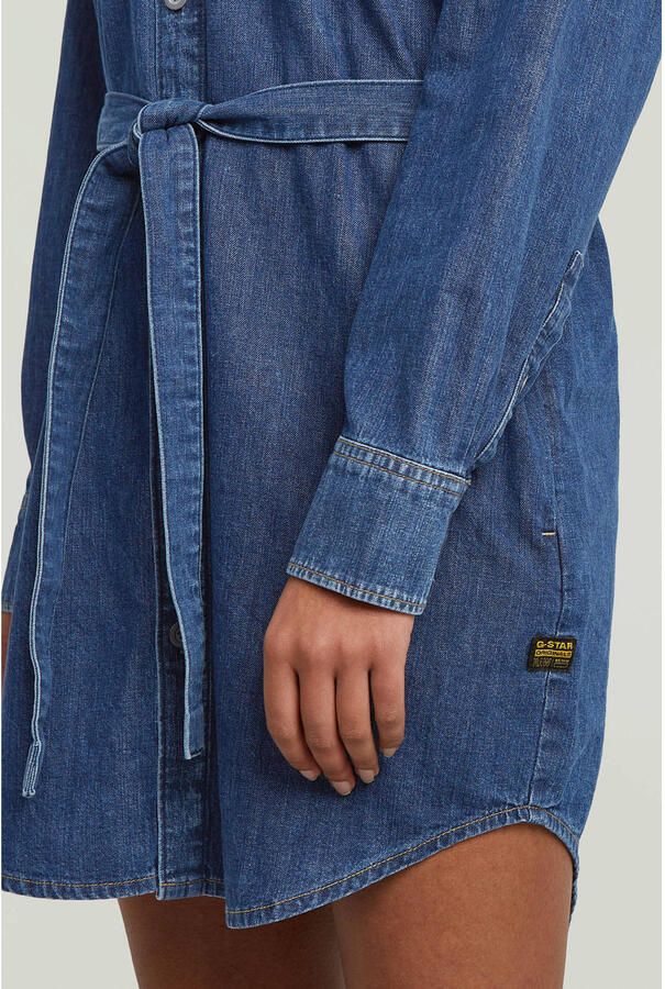 G-Star RAW Belted Overhemdjurk Donkerblauw Dames