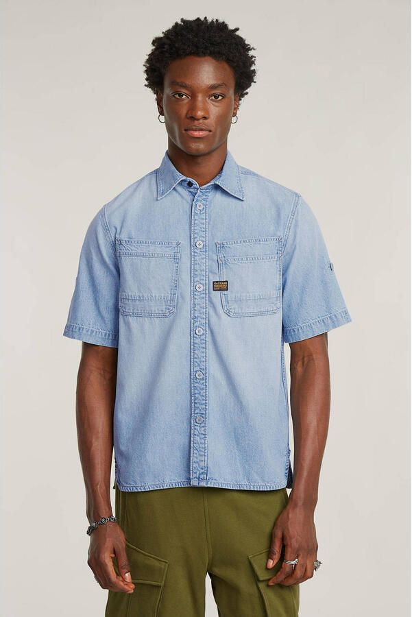 G-Star Raw Overhemd Lange Mouw Chemise en jean à double poche oblique - Foto 2