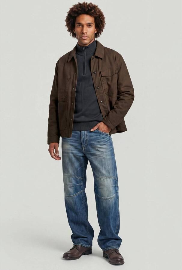 G-STAR denim regular fit gebreide trui dk legion blue - Foto 2