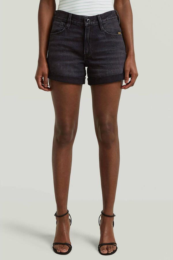 G-STAR denim regular waist short zwart