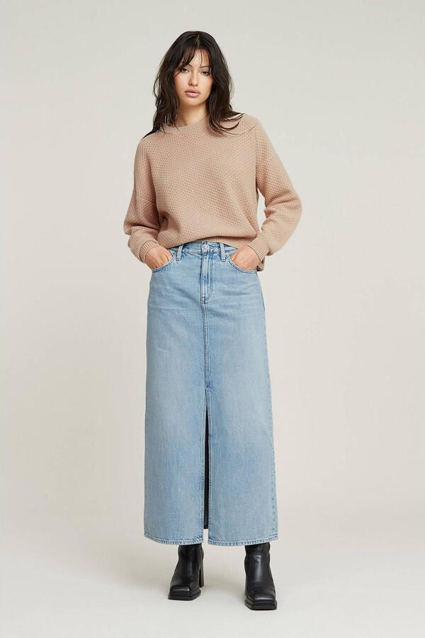 G-Star RAW Viktoria Lange Rok Lichtblauw Dames