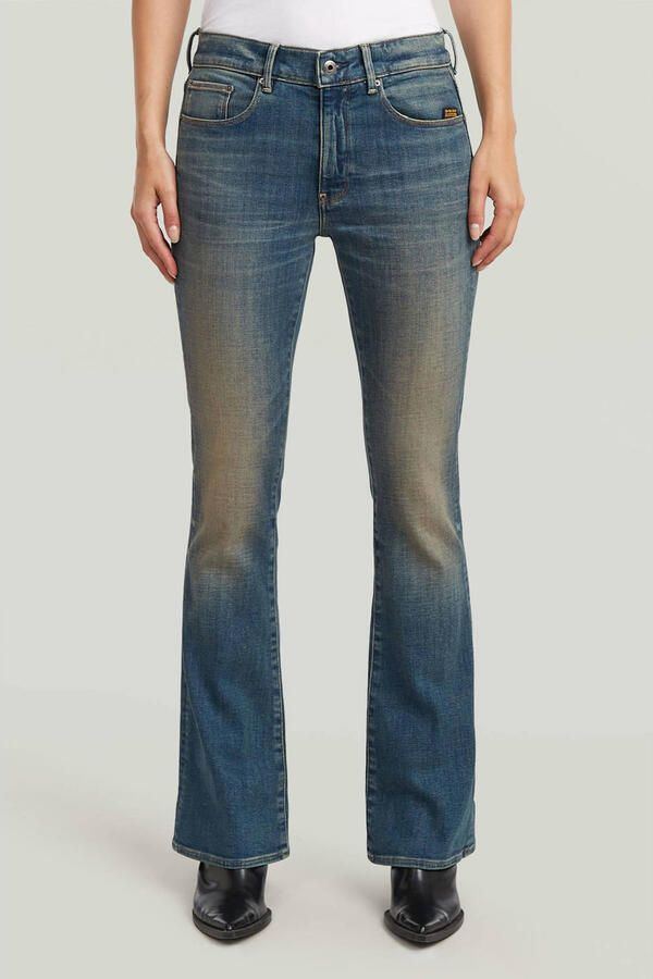 G-Star RAW 3301 Flare Jeans Donkerblauw Dames