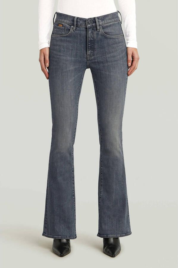 G-Star RAW 3301 Flare Jeans Donkerblauw Dames - Foto 2