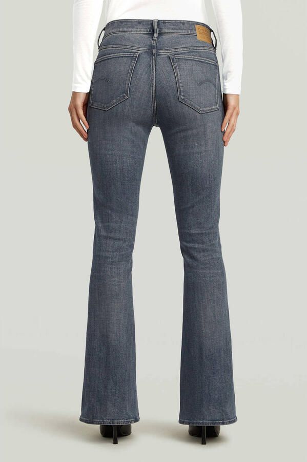G-Star RAW 3301 Flare Jeans Donkerblauw Dames