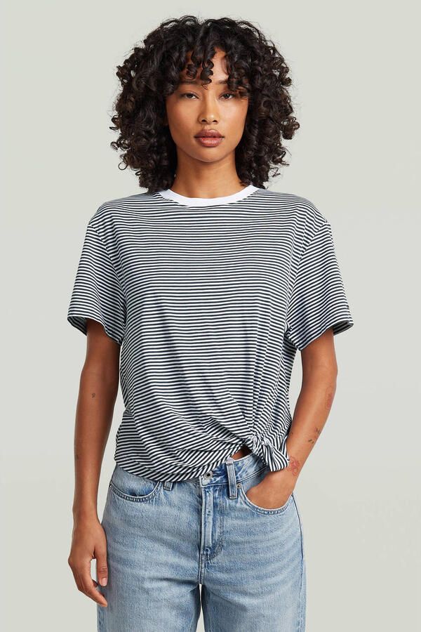 G-Star Raw relaxed fit T-shirt van puur katoen met geknoopte zoom