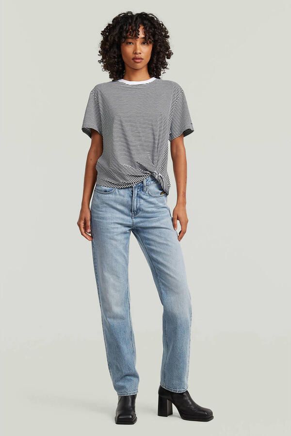 G-Star Raw relaxed fit T-shirt van puur katoen met geknoopte zoom - Foto 3