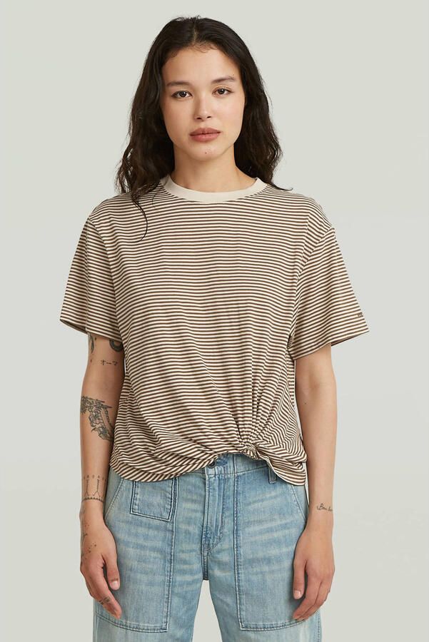 G-Star RAW Stripe Relaxed Knot T-Shirt Meerkleurig Dames