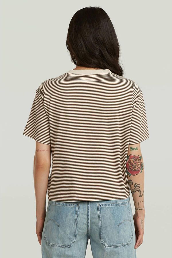 G-Star RAW Stripe Relaxed Knot T-Shirt Meerkleurig Dames - Foto 3