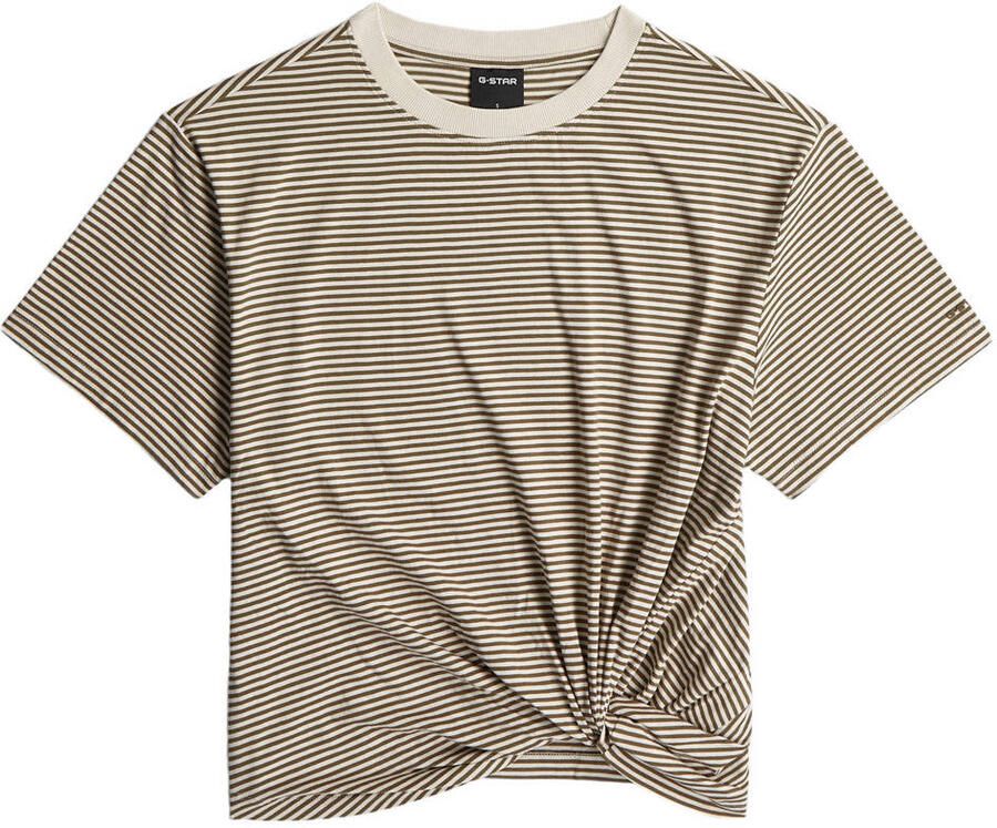 G-Star RAW Stripe Relaxed Knot T-Shirt Meerkleurig Dames - Foto 2