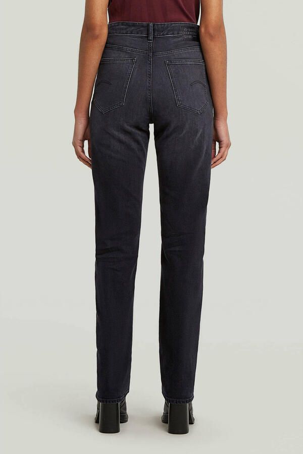 G-STAR high waist straight leg jeans black denim