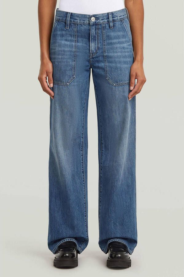 G-Star RAW Judee Carpenter Loose Jeans Midden blauw Dames - Foto 2